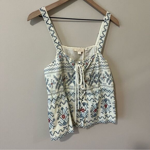 Anthropologie, forever that girl, Lace-up Peplum Tank NWT size medium - Picture 6 of 16